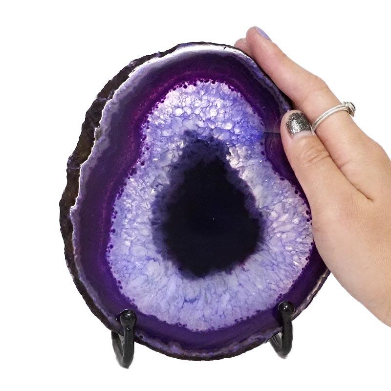 Sliced Brazilian Crystal Agate Lamp N903 5 Sliced Brazilian Crystal Agate Lamp N903 | Himalayan Salt Factory