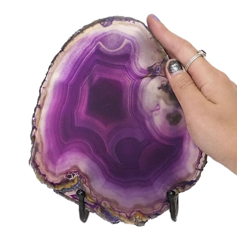 Sliced Brazilian Crystal Agate Lamp N906 5 Sliced Brazilian Crystal Agate Lamp N906 | Himalayan Salt Factory