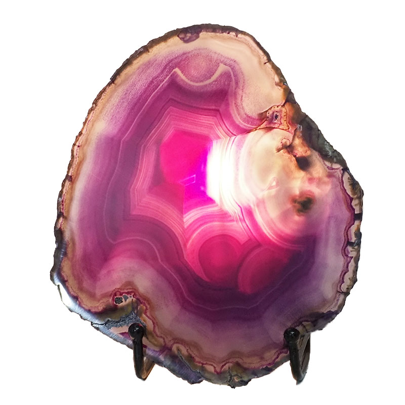 Sliced Brazilian Crystal Agate Lamp N906 4 Sliced Brazilian Crystal Agate Lamp N906 | Himalayan Salt Factory