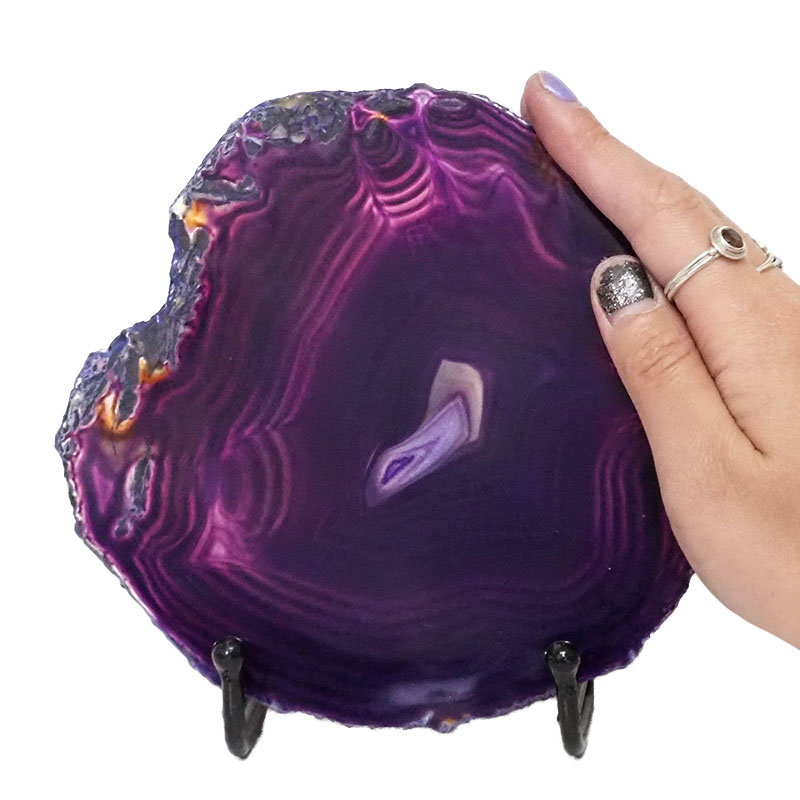 Sliced Brazilian Crystal Agate Lamp N907 5 Sliced Brazilian Crystal Agate Lamp N907 | Himalayan Salt Factory