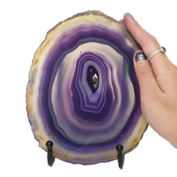 Sliced Brazilian Crystal Agate Lamp N908 9 Sliced Brazilian Crystal Agate Lamp N908 | Himalayan Salt Factory