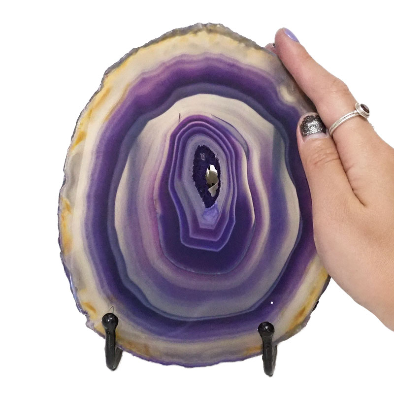 Sliced Brazilian Crystal Agate Lamp N908 5 Sliced Brazilian Crystal Agate Lamp N908 | Himalayan Salt Factory