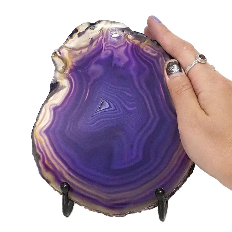 Sliced Brazilian Crystal Agate Lamp N912 5 Sliced Brazilian Crystal Agate Lamp N912 | Himalayan Salt Factory