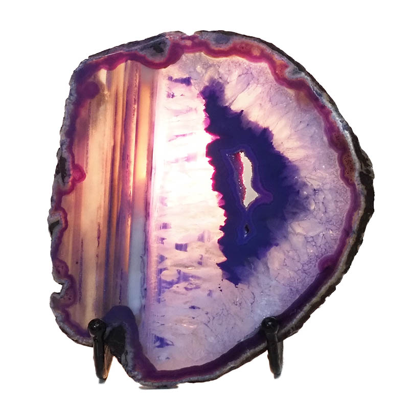 Sliced Brazilian Crystal Agate Lamp N916 4 Sliced Brazilian Crystal Agate Lamp N916 | Himalayan Salt Factory