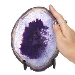 Sliced Brazilian Crystal Agate Lamp N917 9 Sliced Brazilian Crystal Agate Lamp N917 | Himalayan Salt Factory