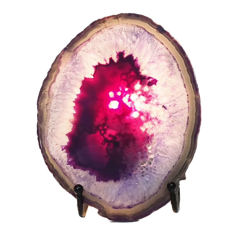 Sliced Brazilian Crystal Agate Lamp N917 4 Sliced Brazilian Crystal Agate Lamp N917 | Himalayan Salt Factory