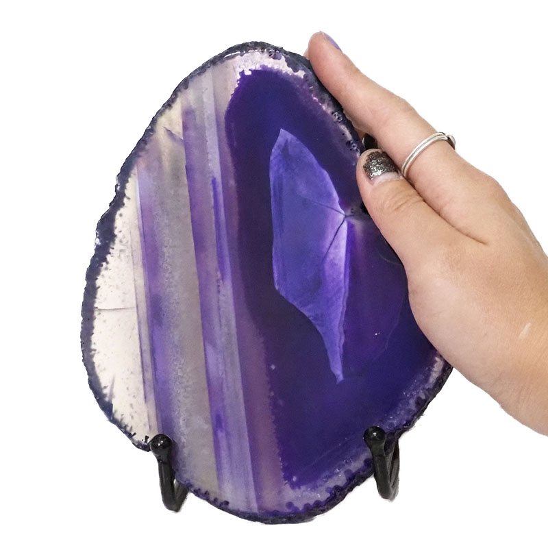 Sliced Brazilian Crystal Agate Lamp N919 5 Sliced Brazilian Crystal Agate Lamp N919 | Himalayan Salt Factory
