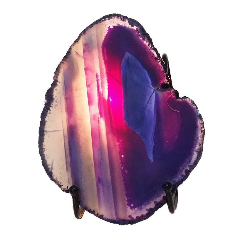 Sliced Brazilian Crystal Agate Lamp N919 4 Sliced Brazilian Crystal Agate Lamp N919 | Himalayan Salt Factory