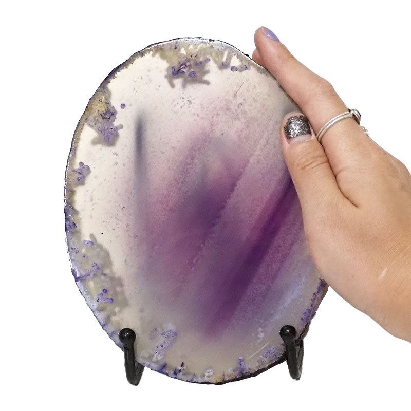 Sliced Brazilian Crystal Agate Lamp N920 5 Sliced Brazilian Crystal Agate Lamp N920 | Himalayan Salt Factory