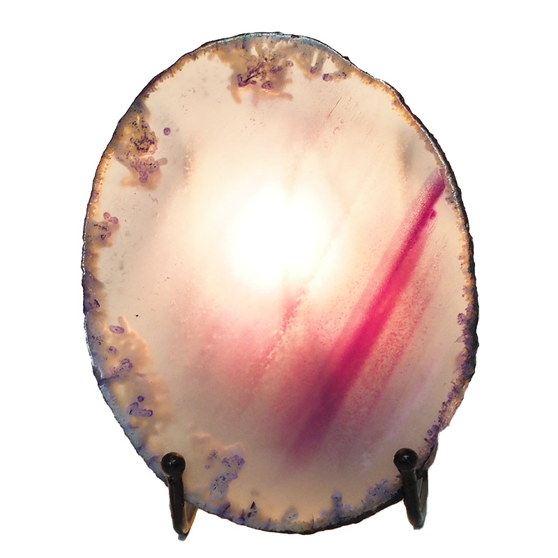 Sliced Brazilian Crystal Agate Lamp N920 4 Sliced Brazilian Crystal Agate Lamp N920 | Himalayan Salt Factory