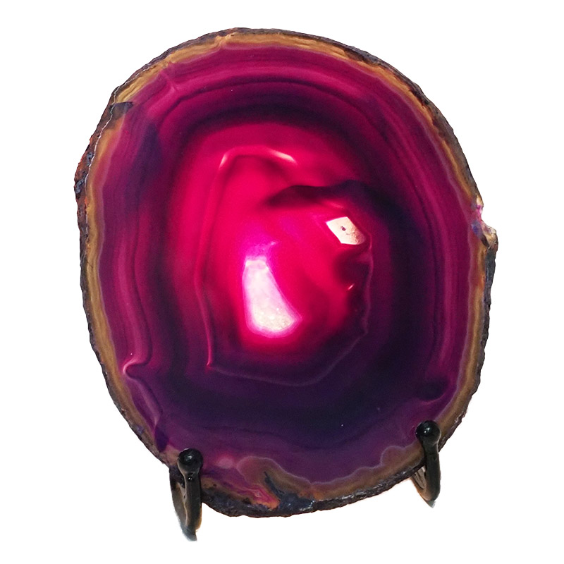 Sliced Brazilian Crystal Agate Lamp N921 4 Sliced Brazilian Crystal Agate Lamp N921 | Himalayan Salt Factory