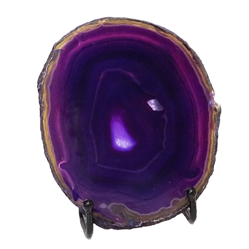 Sliced Brazilian Crystal Agate Lamp N921 3 Sliced Brazilian Crystal Agate Lamp N921 | Himalayan Salt Factory