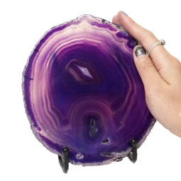 Sliced Brazilian Crystal Agate Lamp N925 | Himalayan Salt Factory