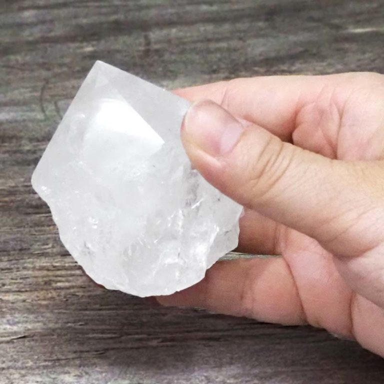 Clear Quartz Mini Gemstone Tree With Timber Base - Himalayan Salt Factory