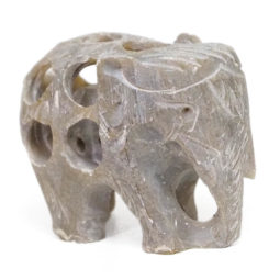Hand Carved Soap Stone Elephant Crystal | Himalayan Salt Factory