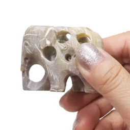 Hand Carved Soap Stone Elephant Crystal | Himalayan Salt Factory