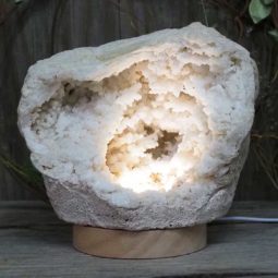 2.217kg Natural Calcite Geode Lamp with Large LED Light Base DS1253 | Himalayan Salt Factory