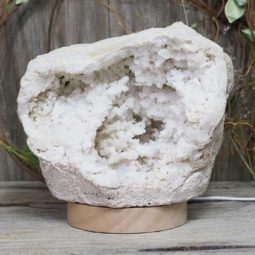 2.217kg Natural Calcite Geode Lamp with Large LED Light Base DS1253 8 2.217kg Natural Calcite Geode Lamp with Large LED Light Base DS1253 | Himalayan Salt Factory