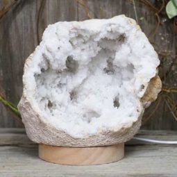 1.959kg Natural Calcite Geode Lamp with Large LED Light Base DS1256 8 1.959kg Natural Calcite Geode Lamp with Large LED Light Base DS1256 | Himalayan Salt Factory