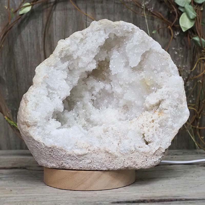 1.752kg Natural Calcite Geode Lamp with Large LED Light Base DS1257 4 1.752kg Natural Calcite Geode Lamp with Large LED Light Base DS1257 | Himalayan Salt Factory