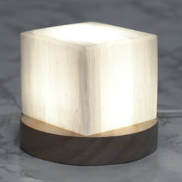 Selenite Cube with LED Light Crystal Large Display Base Pack | Himalayan Salt Factory