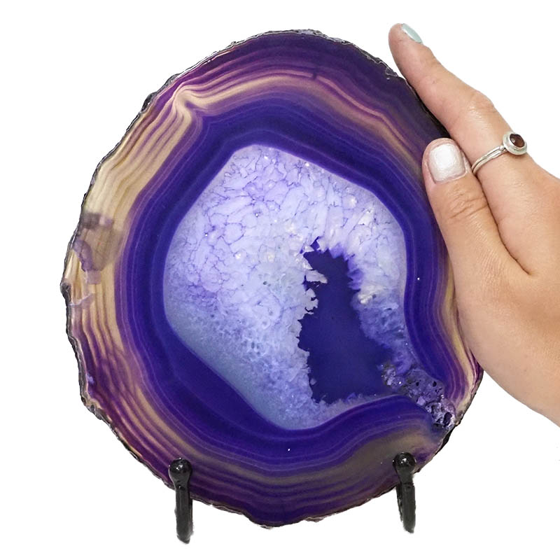 Sliced Brazilian Crystal Agate Lamp N934 5 Sliced Brazilian Crystal Agate Lamp N934 | Himalayan Salt Factory
