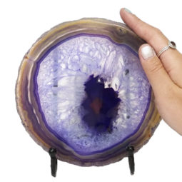 Sliced Brazilian Crystal Agate Lamp N935 9 Sliced Brazilian Crystal Agate Lamp N935 | Himalayan Salt Factory
