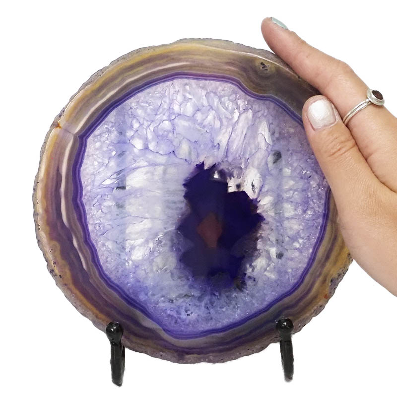 Sliced Brazilian Crystal Agate Lamp N935 5 Sliced Brazilian Crystal Agate Lamp N935 | Himalayan Salt Factory
