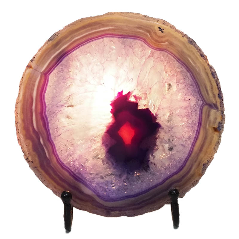 Sliced Brazilian Crystal Agate Lamp N935 4 Sliced Brazilian Crystal Agate Lamp N935 | Himalayan Salt Factory