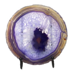 Sliced Brazilian Crystal Agate Lamp N935 | Himalayan Salt Factory