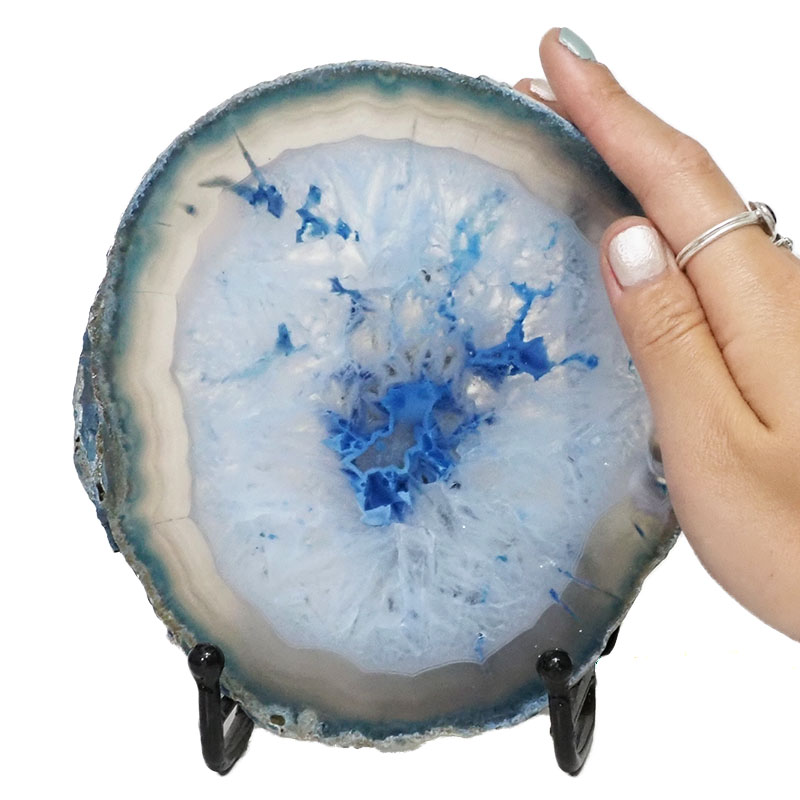 Sliced Brazilian Crystal Agate Lamp N940 5 Sliced Brazilian Crystal Agate Lamp N940 | Himalayan Salt Factory