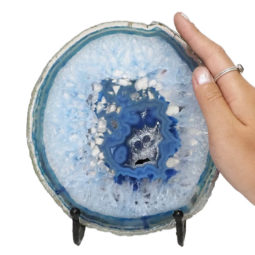 Sliced Brazilian Crystal Agate Lamp N941 | Himalayan Salt Factory