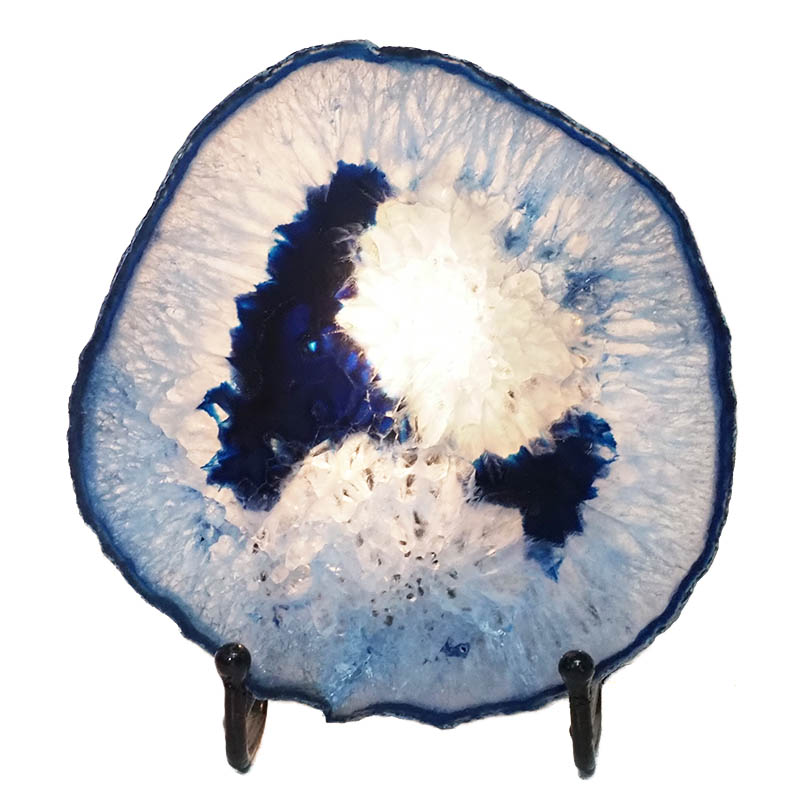 Sliced Brazilian Crystal Agate Lamp N953 4 Sliced Brazilian Crystal Agate Lamp N953 | Himalayan Salt Factory