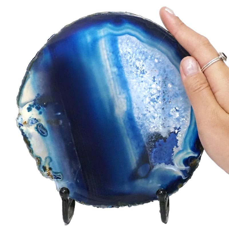 Sliced Brazilian Crystal Agate Lamp N958 5 Sliced Brazilian Crystal Agate Lamp N958 | Himalayan Salt Factory