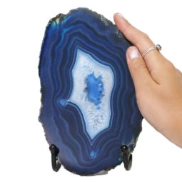 Sliced Brazilian Crystal Agate Lamp N961 9 Sliced Brazilian Crystal Agate Lamp N961 | Himalayan Salt Factory