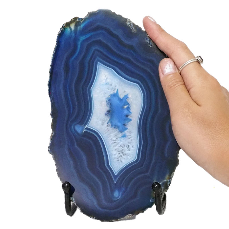 Sliced Brazilian Crystal Agate Lamp N961 5 Sliced Brazilian Crystal Agate Lamp N961 | Himalayan Salt Factory