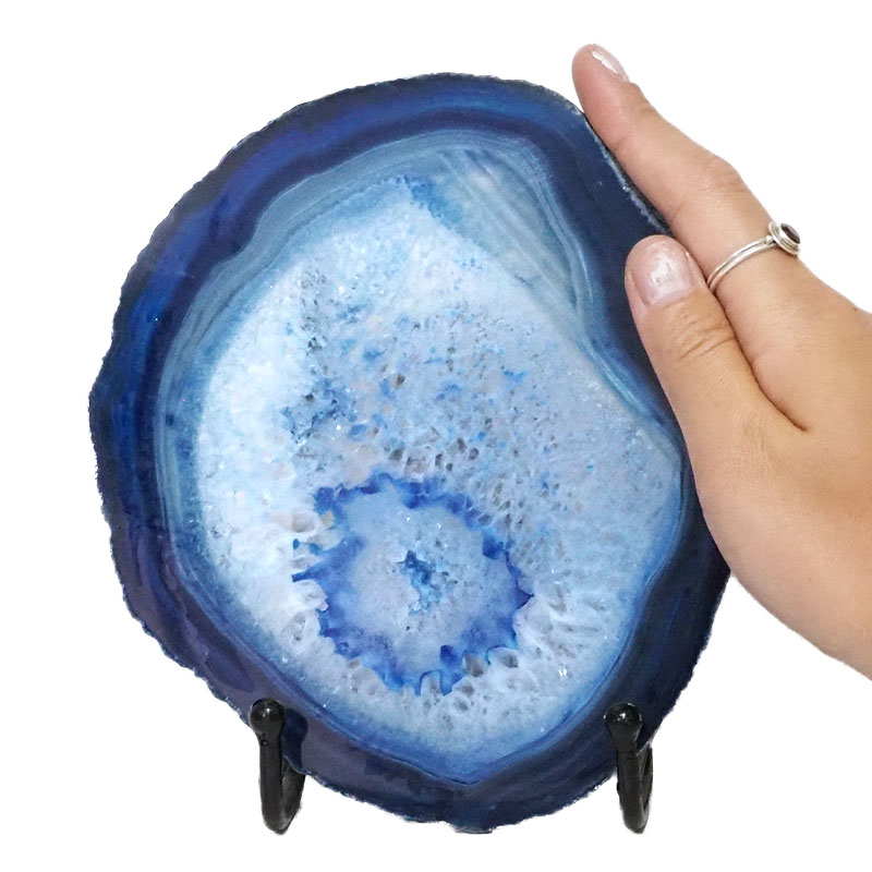 Sliced Brazilian Crystal Agate Lamp N962 5 Sliced Brazilian Crystal Agate Lamp N962 | Himalayan Salt Factory