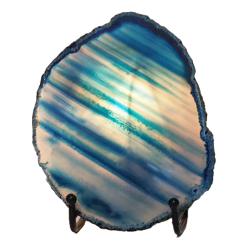 Sliced Brazilian Crystal Agate Lamp N964 4 Sliced Brazilian Crystal Agate Lamp N964 | Himalayan Salt Factory