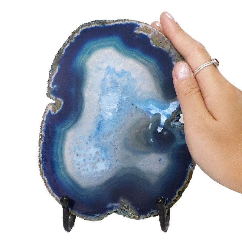 Sliced Brazilian Crystal Agate Lamp N969 5 Sliced Brazilian Crystal Agate Lamp N969 | Himalayan Salt Factory