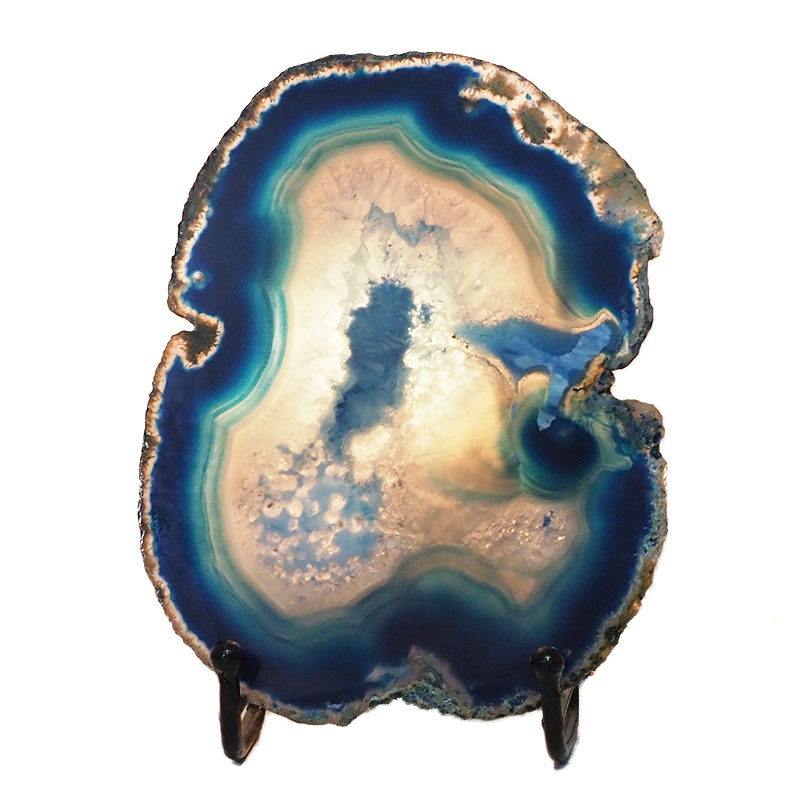 Sliced Brazilian Crystal Agate Lamp N969 4 Sliced Brazilian Crystal Agate Lamp N969 | Himalayan Salt Factory