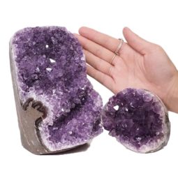 Amethyst Polished Crystal Geode Specimen DN614 | Himalayan Salt Factory