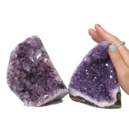 2.03kg Amethyst Polished Crystal Geode Specimen Set 2 Pieces DN621 5 2.03kg Amethyst Polished Crystal Geode Specimen DN621 | Himalayan Salt Factory