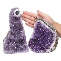 3.54kg Amethyst Polished Crystal Geode Specimen Set 2 Pieces DN651 5 Amethyst Polished Crystal Geode Specimen Set 2 Pieces DN651 | Himalayan Salt Factory