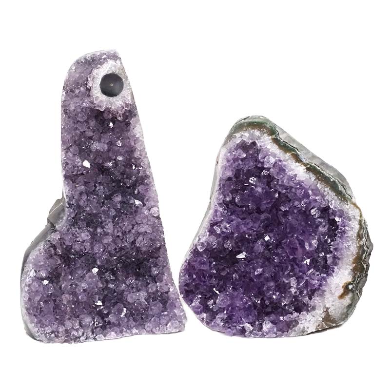 3.54kg Amethyst Polished Crystal Geode Specimen Set 2 Pieces DN651 3 Amethyst Polished Crystal Geode Specimen Set 2 Pieces DN651 | Himalayan Salt Factory
