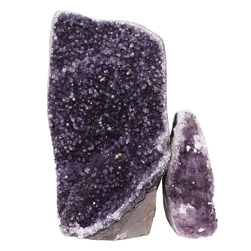 2.92kg Amethyst Polished Crystal Geode Specimen Set 2 Pieces DN656 3 Amethyst Polished Crystal Geode Specimen Set 2 Pieces DN656 | Himalayan Salt Factory