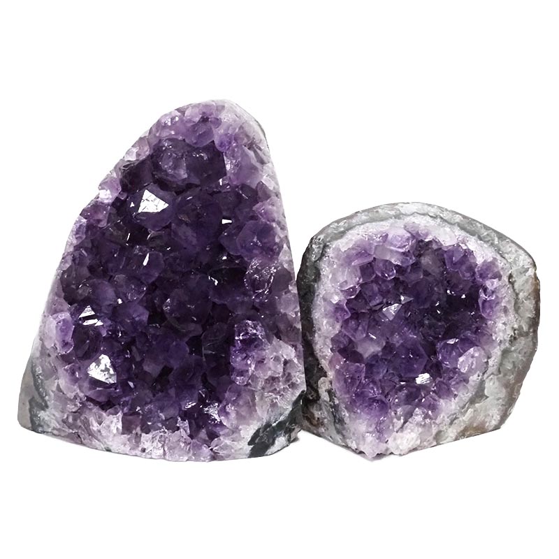 2.19kg Amethyst Polished Crystal Geode Specimen Set 2 Pieces DN660 3 Amethyst Polished Crystal Geode Specimen Set 2 Pieces DN660 | Himalayan Salt Factory