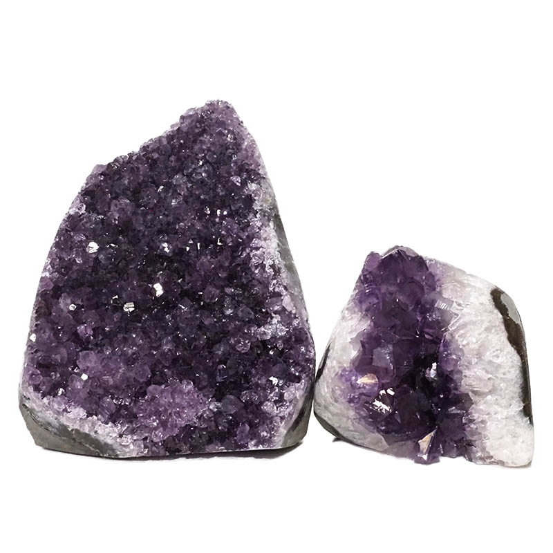 2.79kg Amethyst Polished Crystal Geode Specimen Set 2 Pieces DN663 3 Amethyst Polished Crystal Geode Specimen Set 2 Pieces DN663 | Himalayan Salt Factory