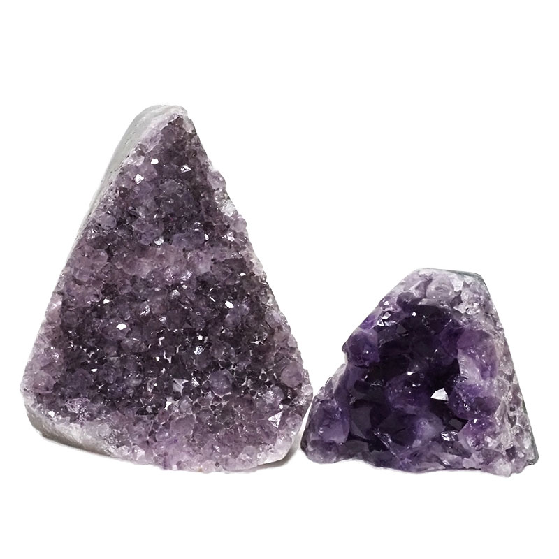 2.38kg Amethyst Polished Crystal Geode Specimen Set 2 Pieces DN664 3 Amethyst Polished Crystal Geode Specimen Set 2 Pieces DN664 | Himalayan Salt Factory