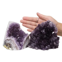 2.30kg Amethyst Polished Crystal Geode Specimen Set 2 Pieces DN666 5 Amethyst Polished Crystal Geode Specimen Set 2 Pieces DN666 | Himalayan Salt Factory