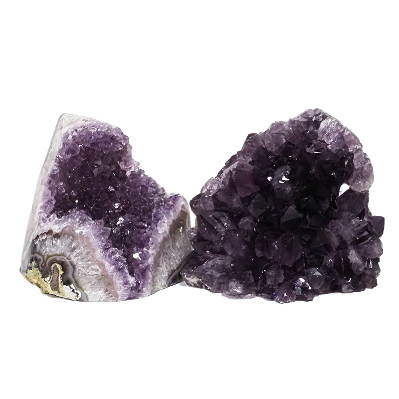 2.30kg Amethyst Polished Crystal Geode Specimen Set 2 Pieces DN666 3 Amethyst Polished Crystal Geode Specimen Set 2 Pieces DN666 | Himalayan Salt Factory